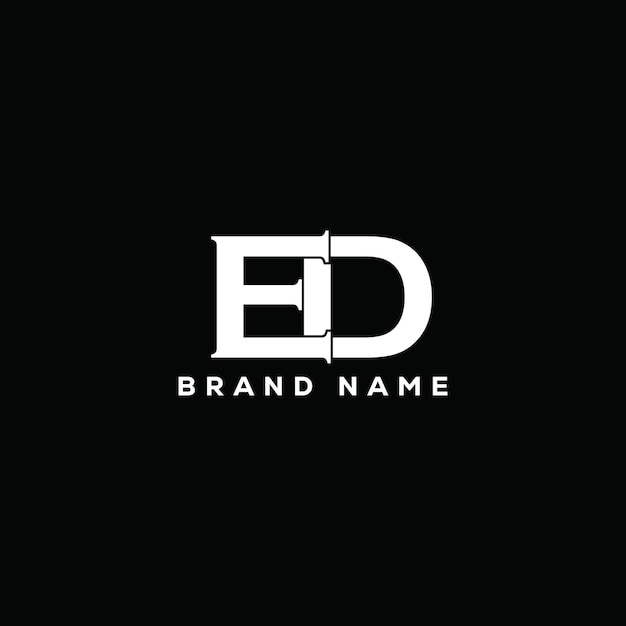 ED-Logo-Design auf ED-Kreativinitialen Buchstaben-Logo-Konzept ED-Icon-Design