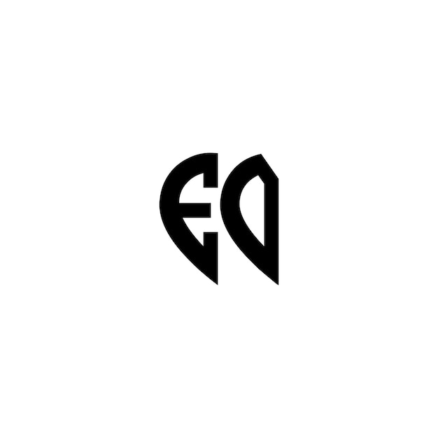 ED-Monogramm-Logo-Design, Buchstabe, Text, Name, Symbol, einfarbig, Logo, Alphabet, Zeichen, einfaches Logo