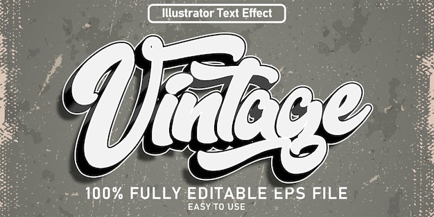 EDIT TABLE TEXT Effekt Vintage