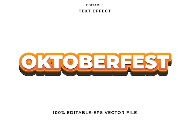 EDITABLE TEXT EFFEKT OKTOBERFEST MIT EINFACHER ORANGE