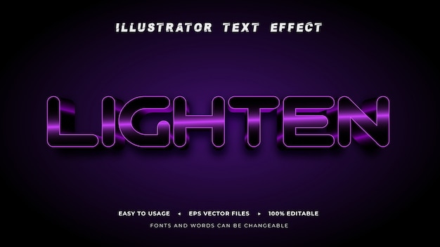 Vektor editable_text_lighten_style_effect