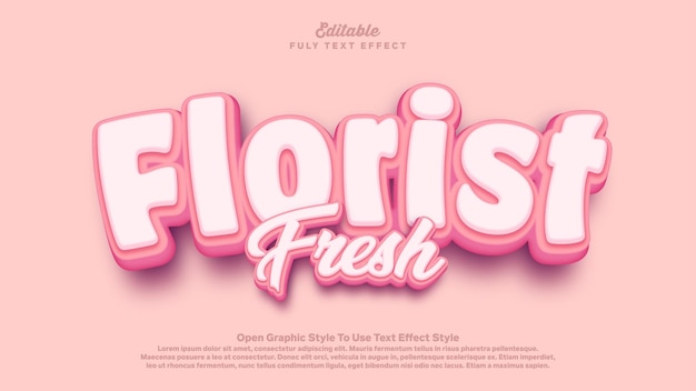 Editierbare Text-Stil-Vorlage für das Thema "Fresh Flower"