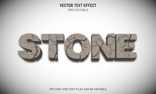 Editierbarer Text-Effekt im 3D-Stil von Stone