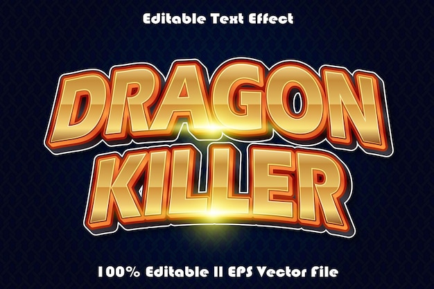 Editierbarer Text-Effekt von Dragon Killer