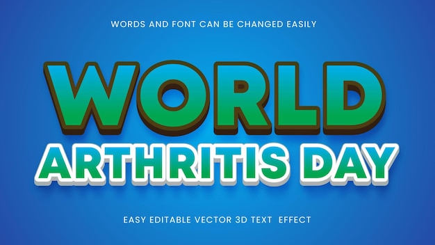 Editierbarer Text zum Vektor-Weltarthritis-Tag