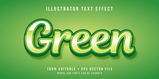 Editierbarer texteffekt - grüner textstil