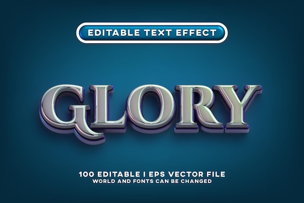 Editierbares Text-Effekt-Design von Glory