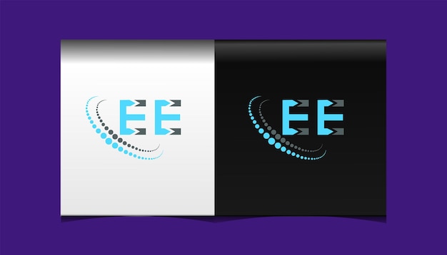 Vektor ee anfängliche moderne logo-design-vektorsymbolvorlage