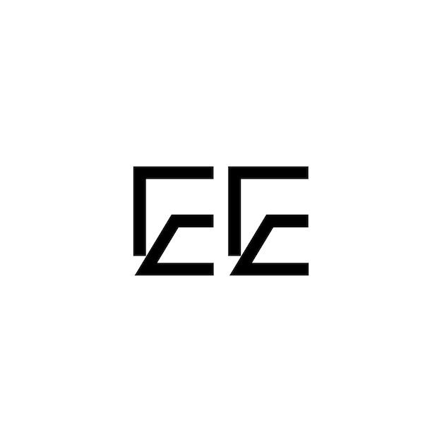 EE-Monogramm-Logo-Design, Buchstabe, Text, Name, Symbol, einfarbig, Logo, Alphabet, Zeichen, einfaches Logo