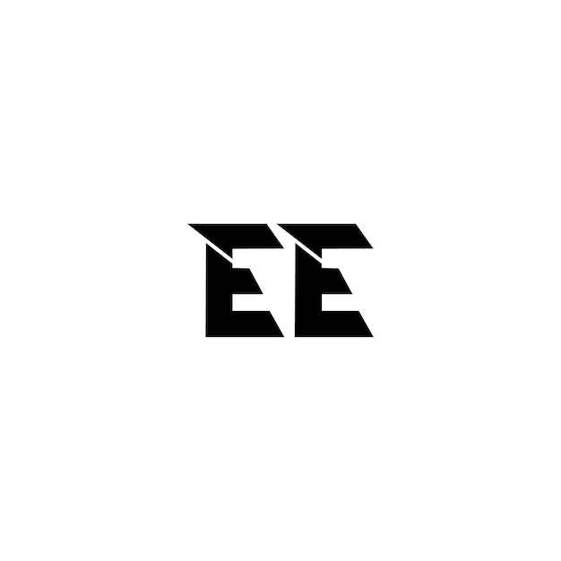 EE-Monogramm-Logo-Design, Buchstabe, Text, Name, Symbol, einfarbig, Logo, Alphabet, Zeichen, einfaches Logo
