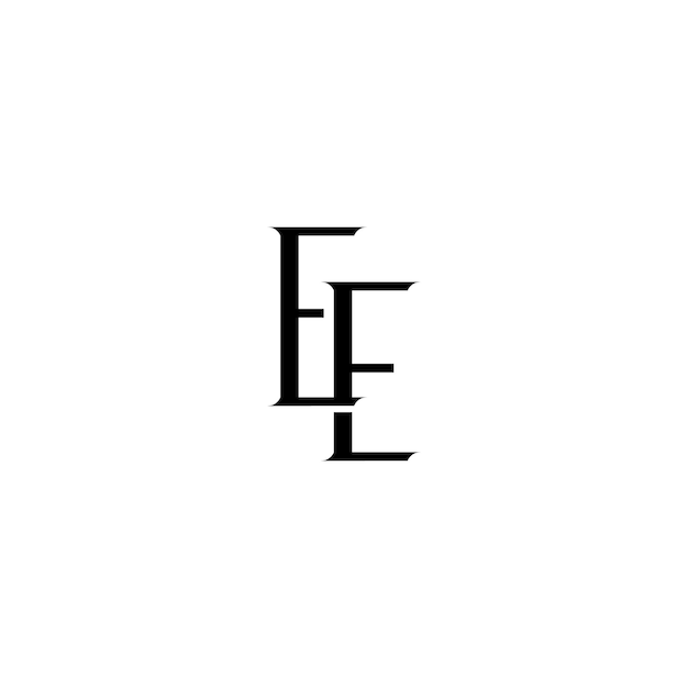 EE-Monogramm-Logo-Design, Buchstabe, Text, Name, Symbol, einfarbig, Logo, Alphabet, Zeichen, einfaches Logo