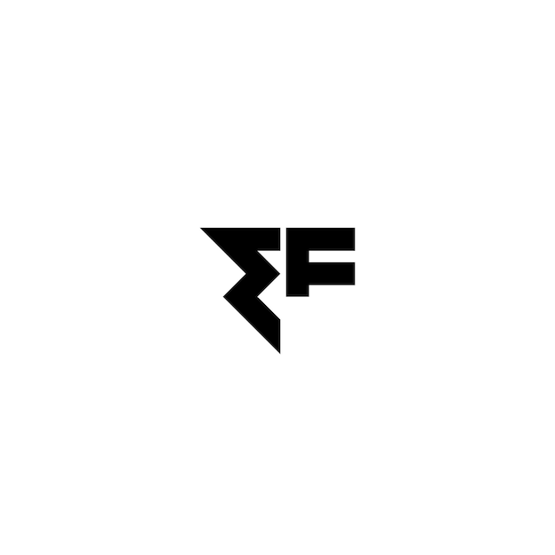 EF-Monogramm-Logo-Design, Buchstabe, Text, Name, Symbol, einfarbig, Logo, Alphabet, Zeichen, einfaches Logo