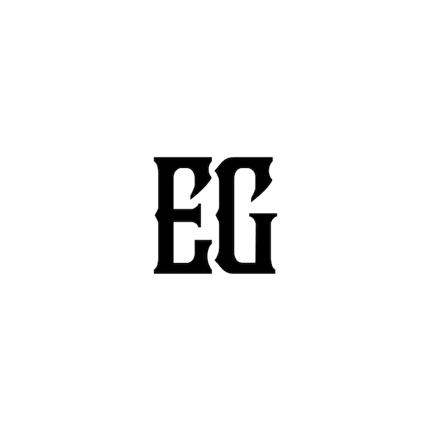 Vektor eg-monogramm-logo-design, buchstabe, text, name, symbol, monochromes logo, alphabet-zeichen, einfaches logo