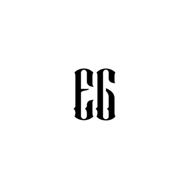 EG-Monogramm-Logo-Design, Buchstabe, Text, Name, Symbol, monochromes Logo, Alphabet-Zeichen, einfaches Logo