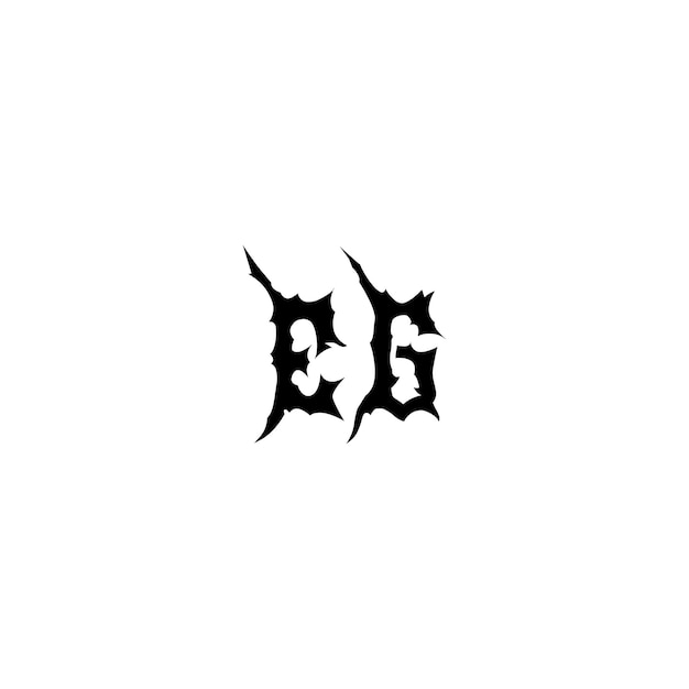 EG-Monogramm-Logo-Design, Buchstabe, Text, Name, Symbol, monochromes Logo, Alphabet-Zeichen, einfaches Logo