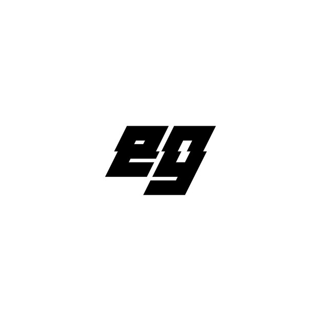 EG-Monogramm-Logo-Design, Buchstabe, Text, Name, Symbol, monochromes Logo, Alphabet-Zeichen, einfaches Logo