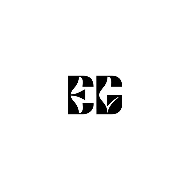 EG-Monogramm-Logo-Design, Buchstabe, Text, Name, Symbol, monochromes Logo, Alphabet-Zeichen, einfaches Logo