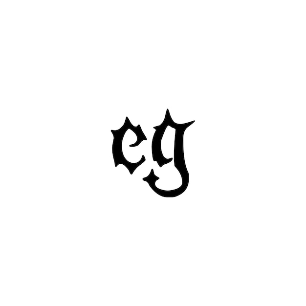 EG-Monogramm-Logo-Design, Buchstabe, Text, Name, Symbol, monochromes Logo, Alphabet-Zeichen, einfaches Logo