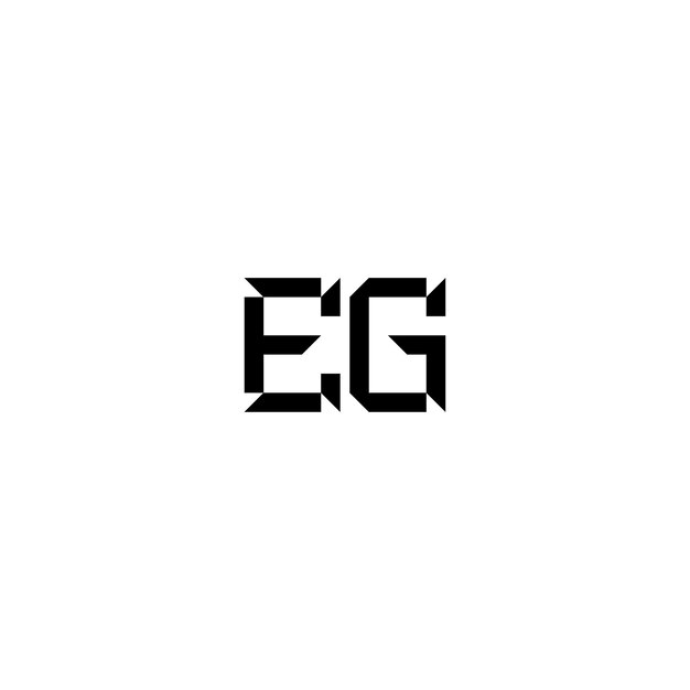 EG-Monogramm-Logo-Design, Buchstabe, Text, Name, Symbol, monochromes Logo, Alphabet-Zeichen, einfaches Logo