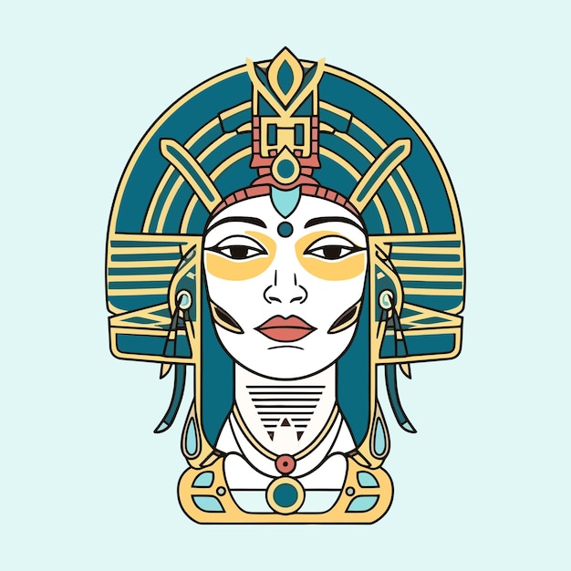 Vektor egypt cleopatra perfekt für designs, die kraft und stärke verkörpern
