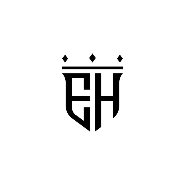 EH-Monogramm-Logo-Design, Buchstabe, Text, Name, Symbol, monochromes Logo, Alphabet-Zeichen, einfaches Logo
