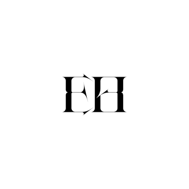 Vektor eh-monogramm-logo-design, buchstabe, text, name, symbol, monochromes logo, alphabet-zeichen, einfaches logo