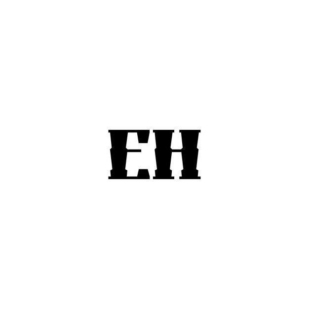 EH-Monogramm-Logo-Design, Buchstabe, Text, Name, Symbol, monochromes Logo, Alphabet-Zeichen, einfaches Logo