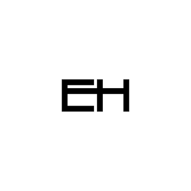 EH-Monogramm-Logo-Design, Buchstabe, Text, Name, Symbol, monochromes Logo, Alphabet-Zeichen, einfaches Logo