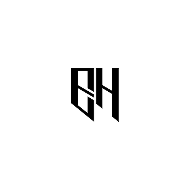 EH-Monogramm-Logo-Design, Buchstabe, Text, Name, Symbol, monochromes Logo, Alphabet-Zeichen, einfaches Logo