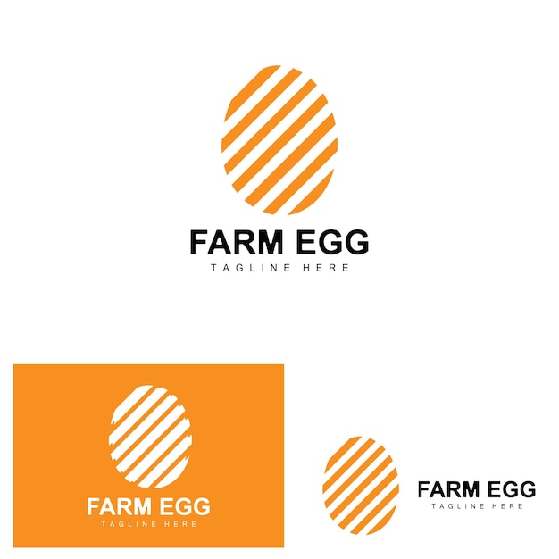Ei-logo egg farm design huhn-logo asiatisches essen vektor