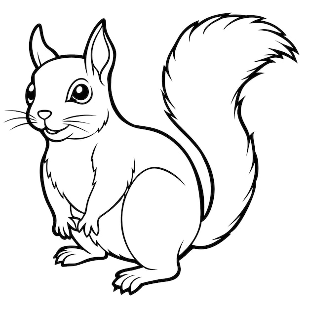 Vektor eichhörnchen haustier vektor illustration zeichnung cartoon ziemlich süß