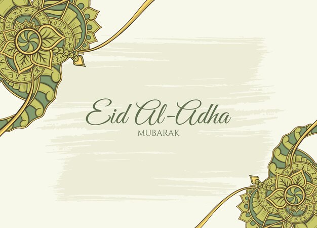 Vektor eid adha minimaler handgezeichneter stil