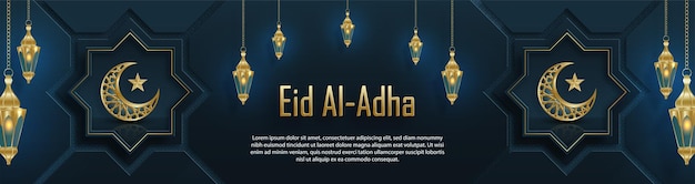 Eid al Adha-Feier auf farbigem Hintergrund