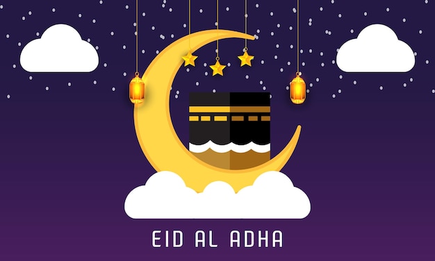 Eid al adha grüße web-post-banner-design-vorlage