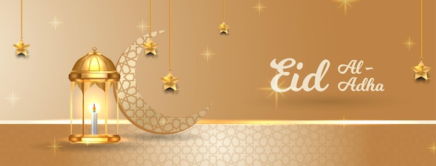 Eid Al Adha Grußdesign Social-Media-Titelbeitrag