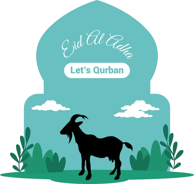 Vektor eid al adha hintergrund illustration