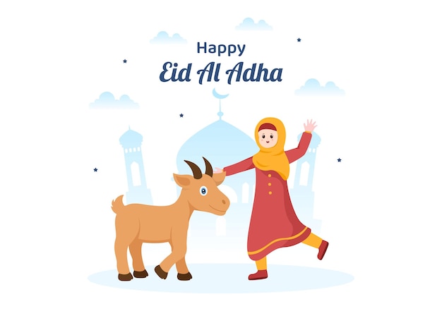 Eid al adha hintergrundillustration