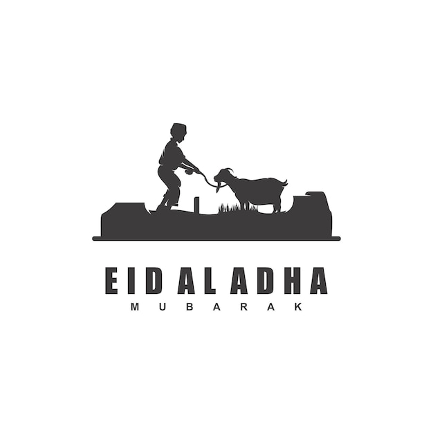 Eid al adha logo konzeptdesign oder vektorillustration