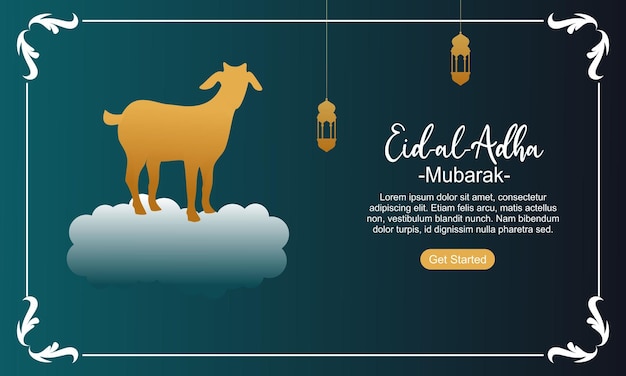 Vektor eid al adha mubarak islamisches festival social media banner vorlage