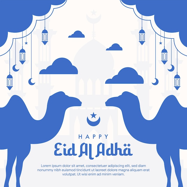 Eid Al Adha Mubarak Social-Media-Beitragsvorlage