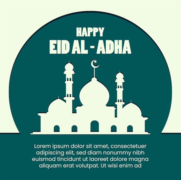 Vektor eid al adha mubarak vektor-grußkarten hintergrund