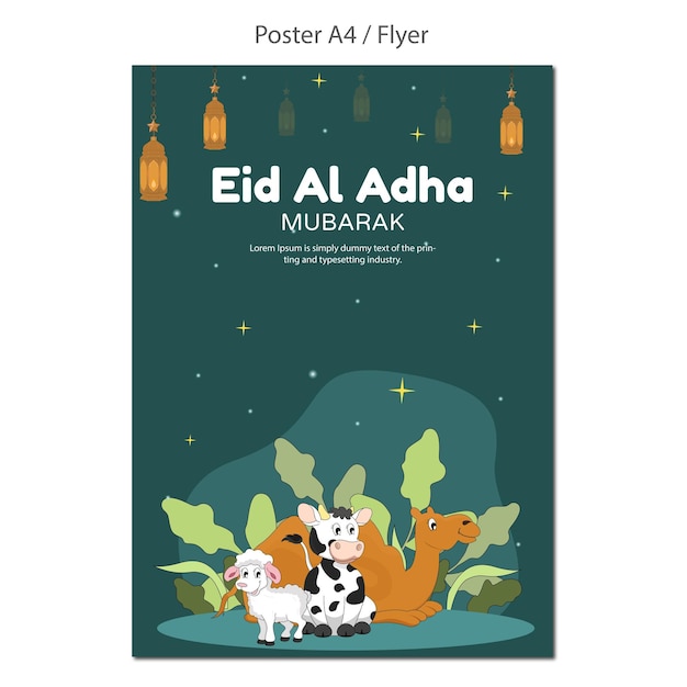 Eid Al Adha-Vektorillustrationsdesign
