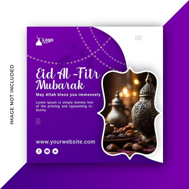 Vektor eid al fitr social-media-post-design-vorlage