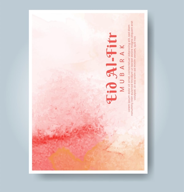 Eid alfitr mit Aquarell-Hintergrund Abstrakte Illustration