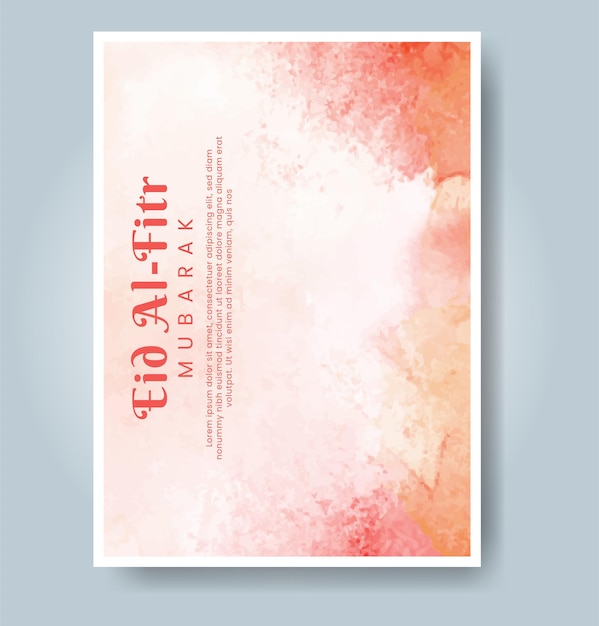 Eid alfitr mit Aquarell-Hintergrund Abstrakte Illustration