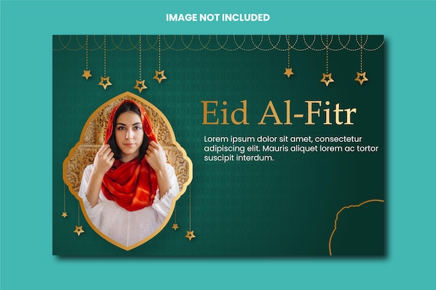 Eid alfitr Web-Banner-Vorlage