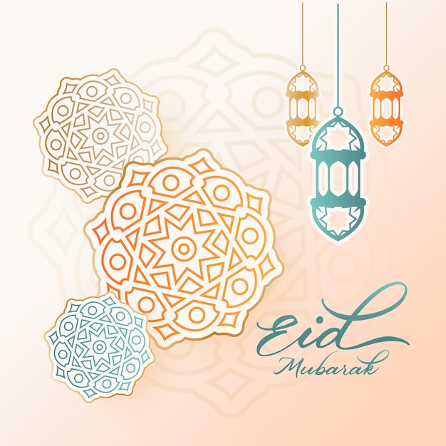Eid mubarak Eid al adha Eid al fitr islamische Kalligrafie Poster Banner Bild Vektordesign