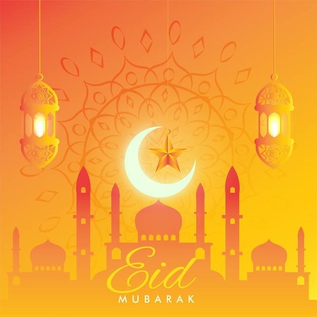 Eid mubarak eid al adha eid al fitr islamisches plakat banner vektor wallpaper hintergrunddesign