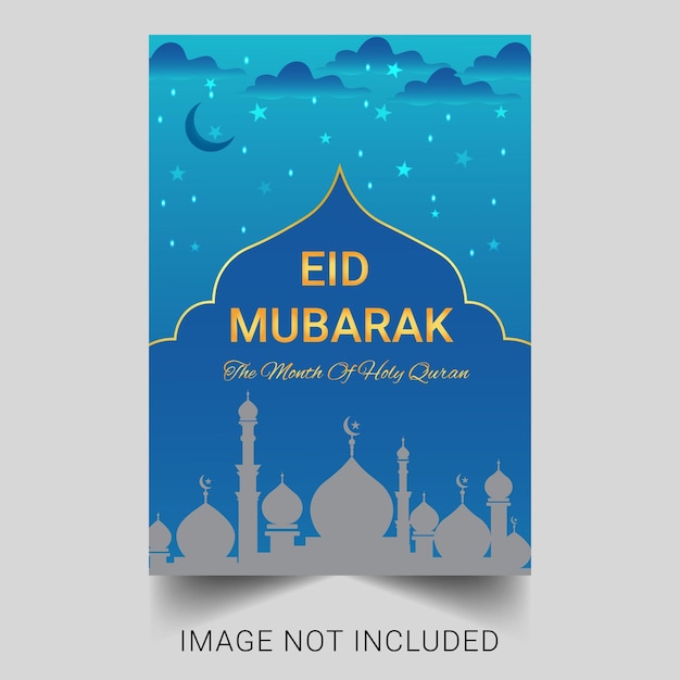 Eid mubarak-flyer-vorlagen