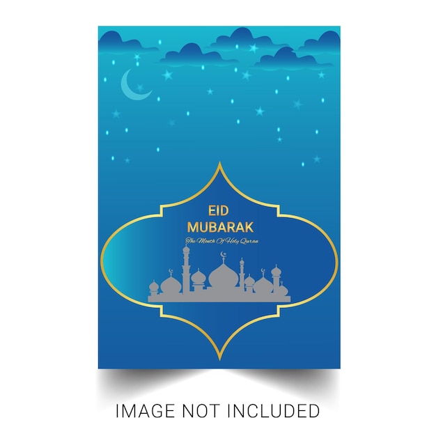 Eid mubarak-flyer-vorlagen